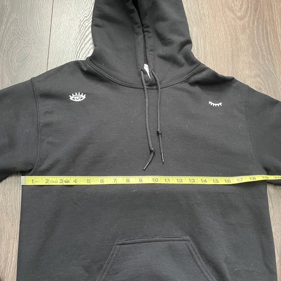 Black Wavy Font Graphic Hoodie - Picture 7 of 9